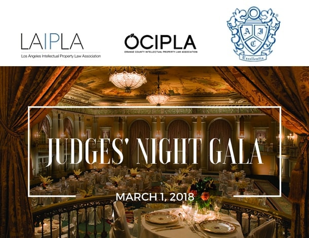 LAIPLA co-sponsors Judges' Night Gala in Los Angeles