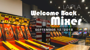 LAIPLA Welcome Back Mixer promotion for event at Arts District Brewing Company, Los Angeles