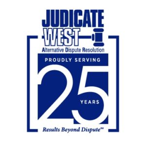 Judicate West 25th Anniversary logo