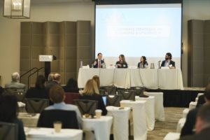Ben Yaghoubian speaks on a panel alongside Erin Mehta, Ellen Lin and Adam Lewental at Washington in the West 2019