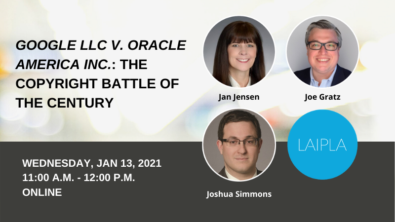 Google vs Oracle Copyright Battle of the Century - Wednesday, January 13, 2021