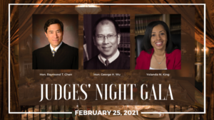 Judges' Night Gala 2021- Virtual Panel Discussion: Thursday, February 25, 2021, 5:00 - 6:00 PM