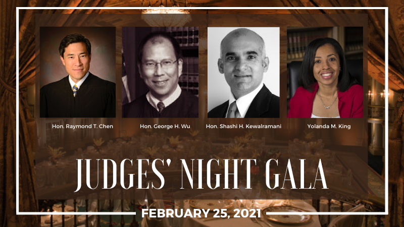 Judges' Night Gala 2021- Virtual Panel Discussion: Thursday, February 25, 2021, 5:00 - 6:00 PM