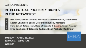 LAIPLA Presents Intellectual Property Rights in the Metaverse - Spring Trademark and Copyright event