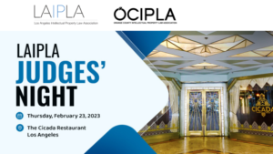 LAIPLA Judges' Night 2023 - Thursday, February 23. The Cicada Restaurant, Los Angeles